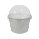 Envase  8OZ Blanca T/Domo 6.5diam. X 5.5cms alto, Paq.25uds (D16)